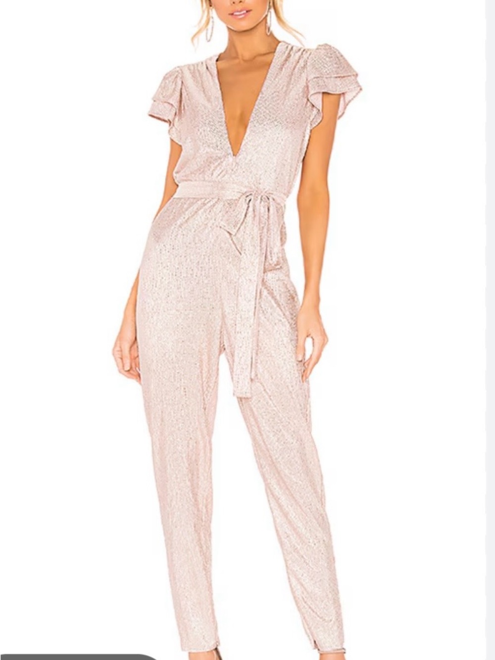 Sabina Musayev Oscar Jumpsuit in Blush